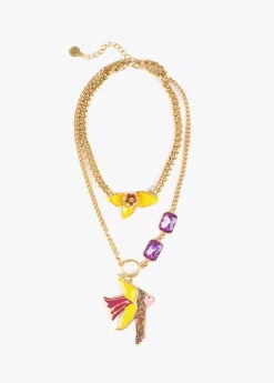 Collar multicadena con colgante