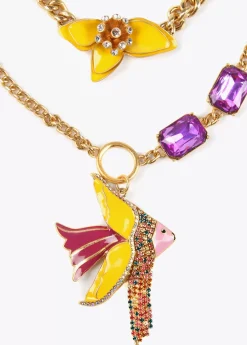 Collar multicadena con colgante