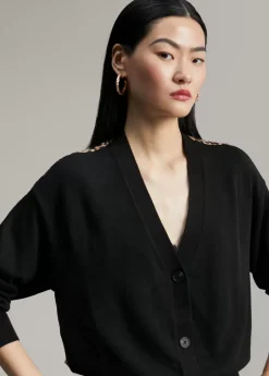 Cárdigan combinado animal print