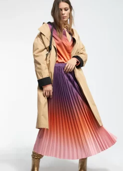 Falda degrade plisada