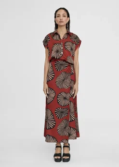 Falda estampada tipo pareo