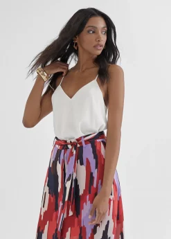 Falda fluída estampada