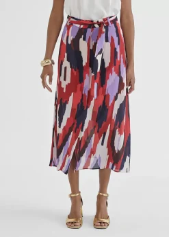 Falda fluída estampada