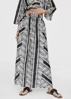 Falda midi estampada