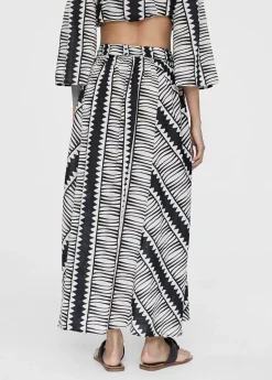 Falda midi estampada