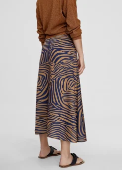 Falda midi estampado cebra