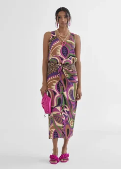 Falda pareo estampada