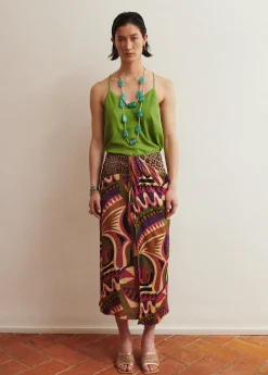 Falda pareo estampada