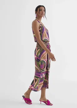 Falda pareo estampada