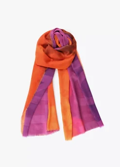 Fular fucsia y naranja