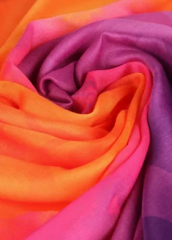 Fular fucsia y naranja