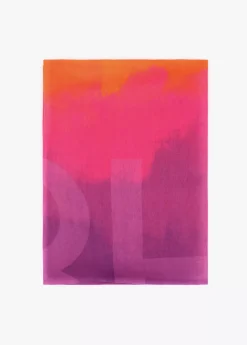 Fular fucsia y naranja