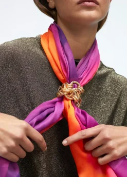 Fular fucsia y naranja