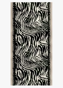 Fular logo y estampado zebra