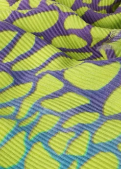 Fular plisado animal print