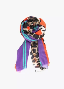 Fulard leopardo y letras zebra