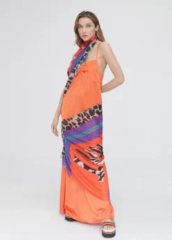 Fulard leopardo y letras zebra