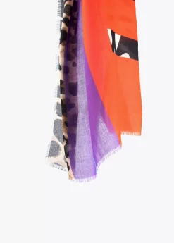 Fulard leopardo y letras zebra