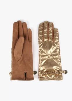 Guantes acolchados con cadena