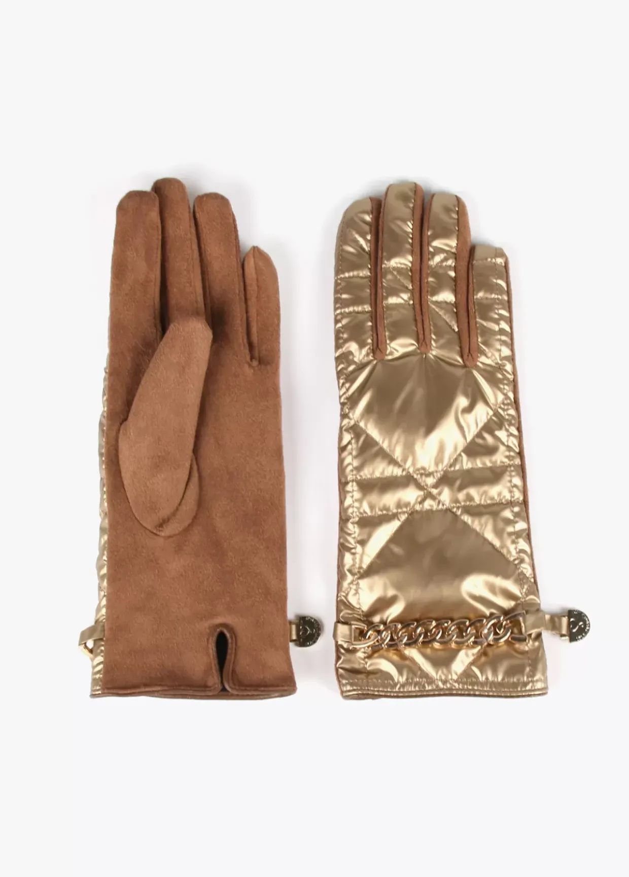 Guantes acolchados con cadena