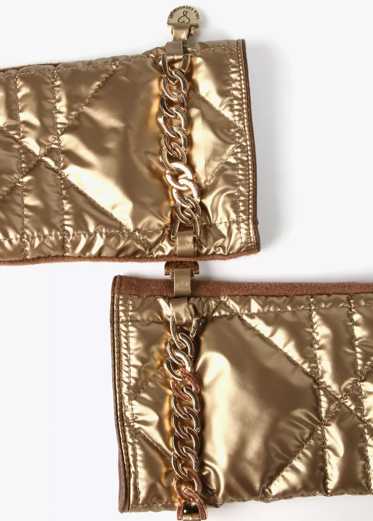 Guantes acolchados con cadena