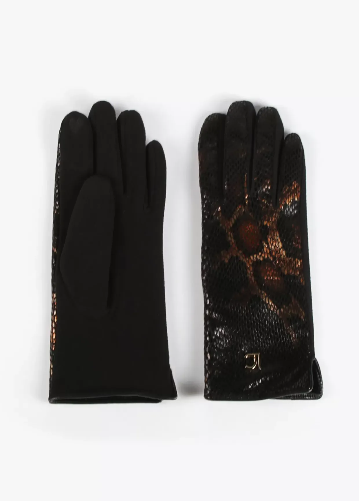 Guantes animal print metalizado