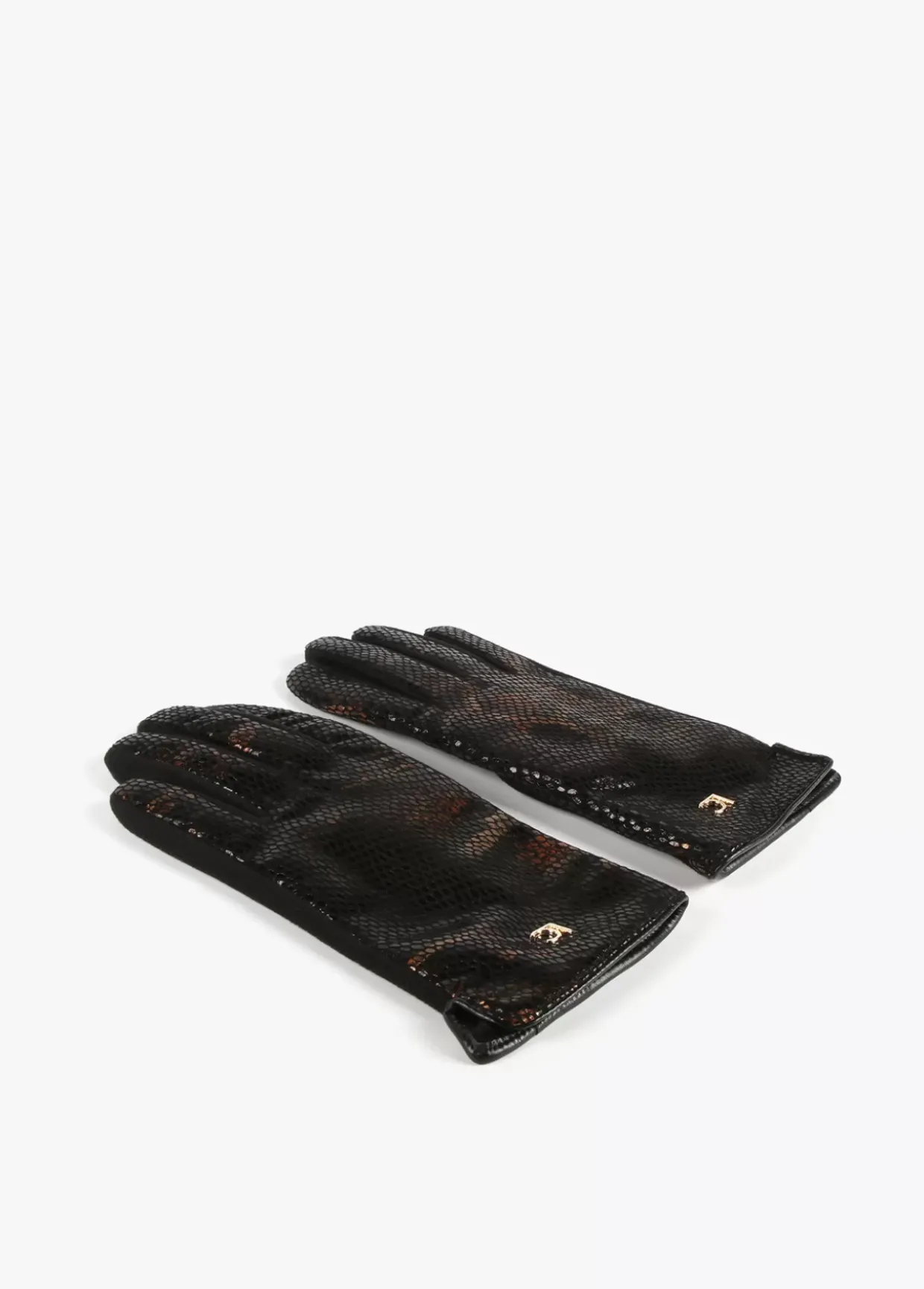 Guantes animal print metalizado