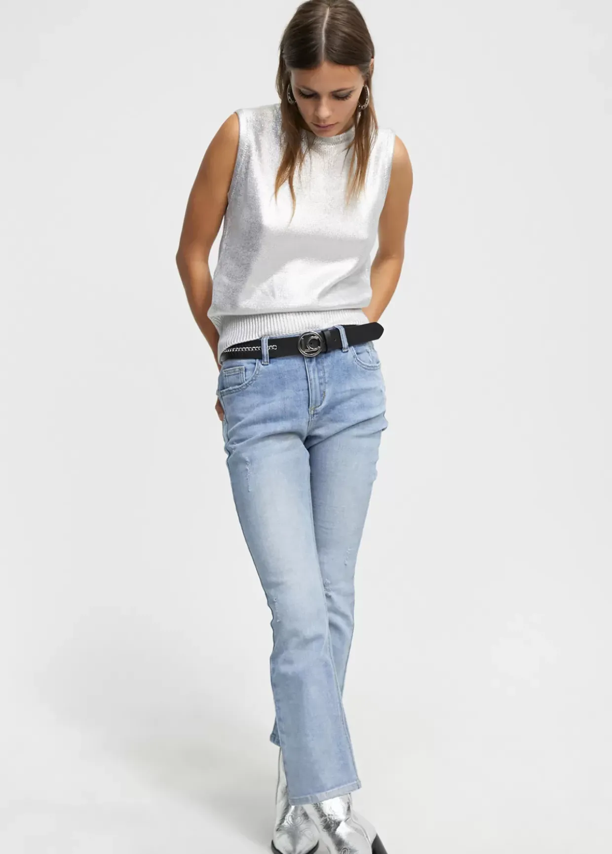 Jeans efecto tornasolado