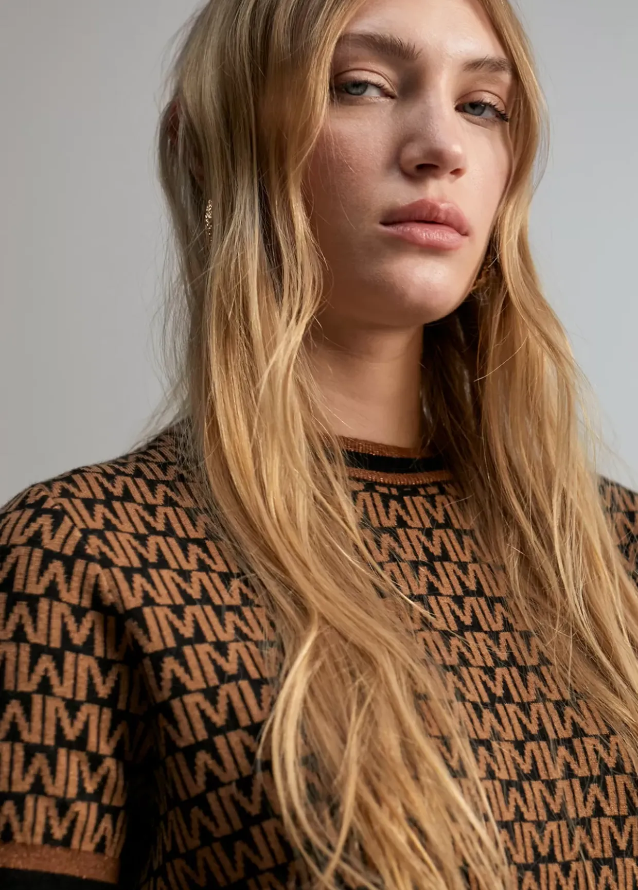 Jersey monograma bicolor