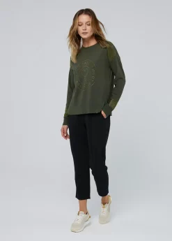 Jersey punto logo strass