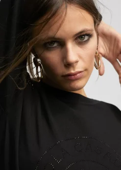 Jersey punto logo strass