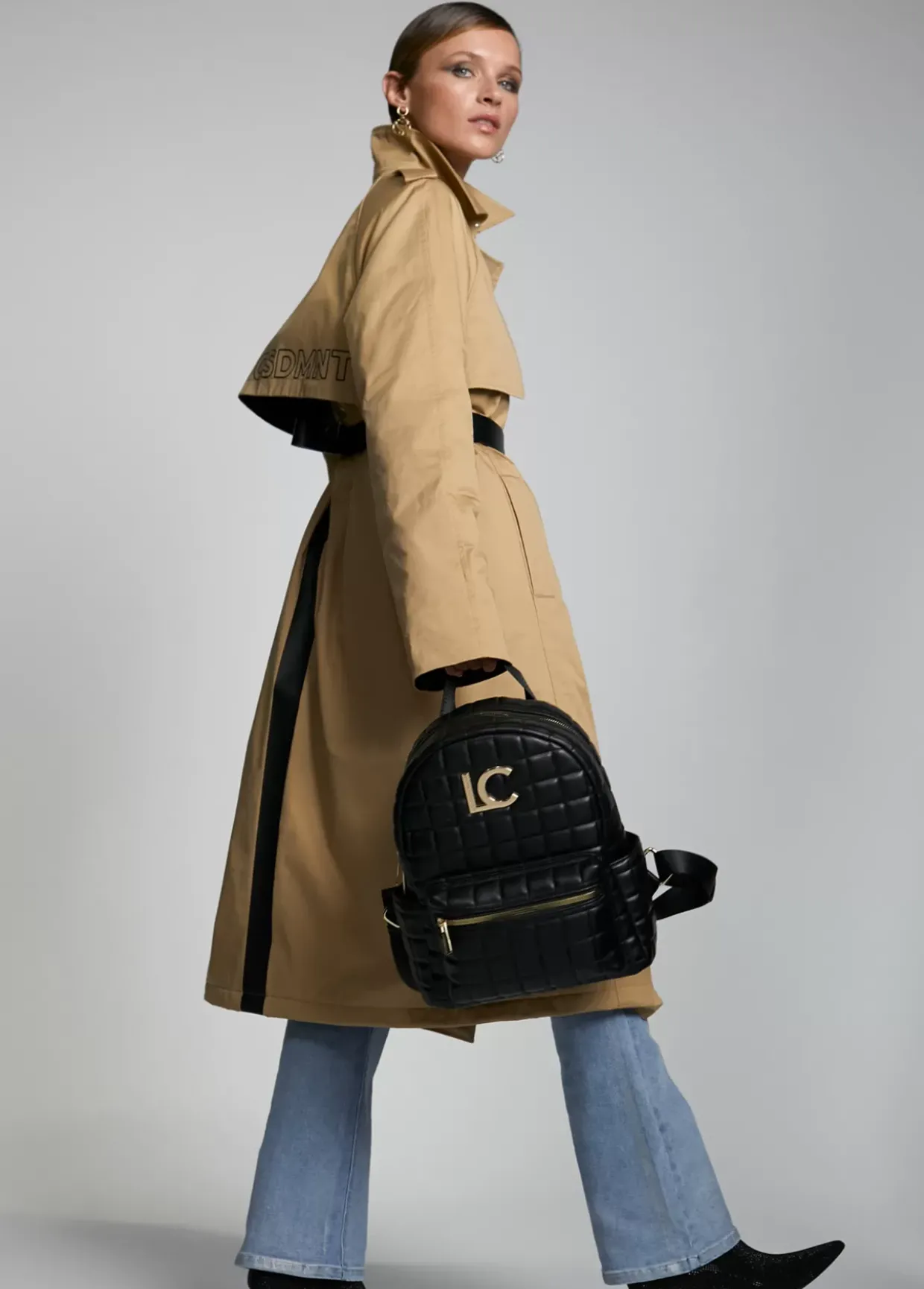 Mochila acolchada de cuadros