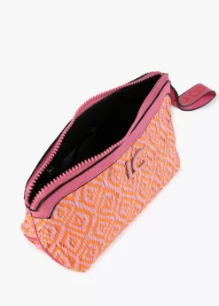 Neceser efecto rafia bicolor