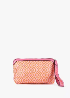 Neceser efecto rafia bicolor