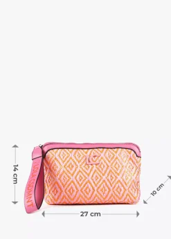 Neceser efecto rafia bicolor