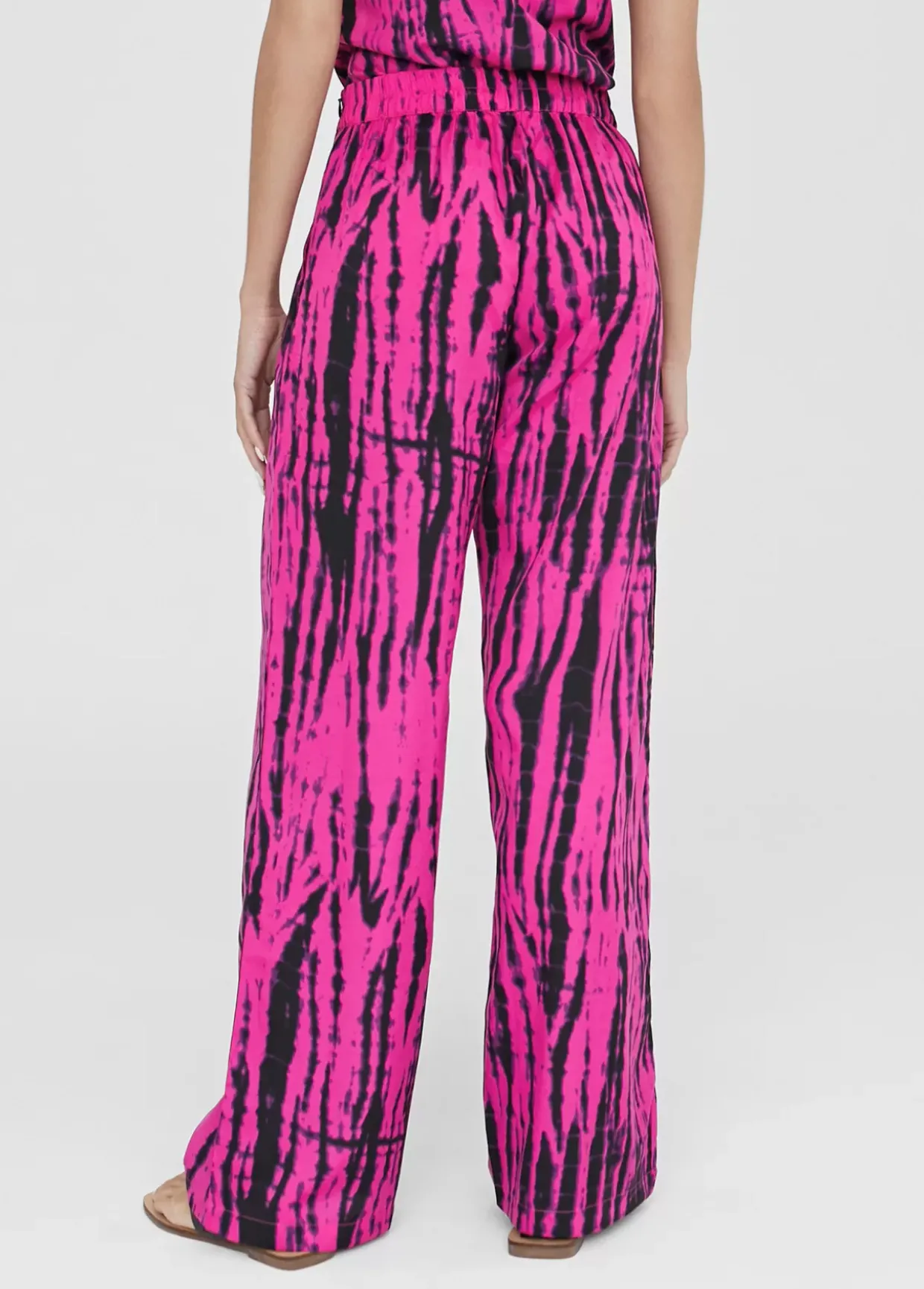 Pantalón ancho bicolor