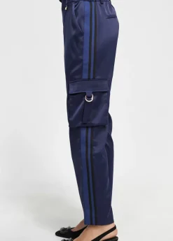 Pantalón cargo satinado