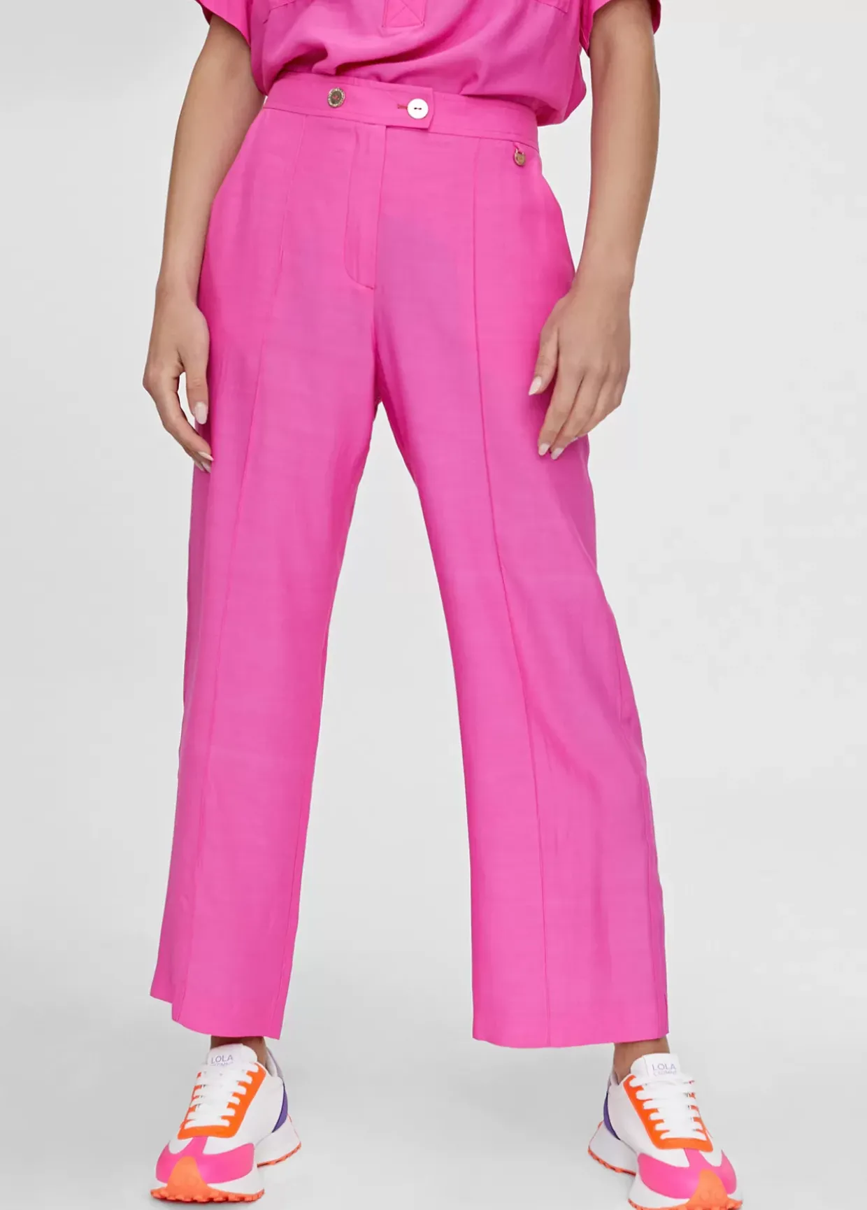 Pantalón cropped monocolor