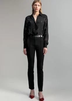 Pantalón detalles efecto piel