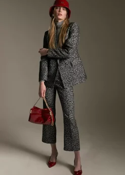 Pantalón jacquard animal print