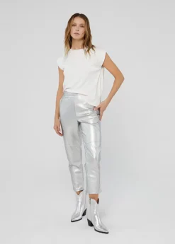 Pantalón plateado