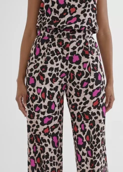 Pantalón recto animal print