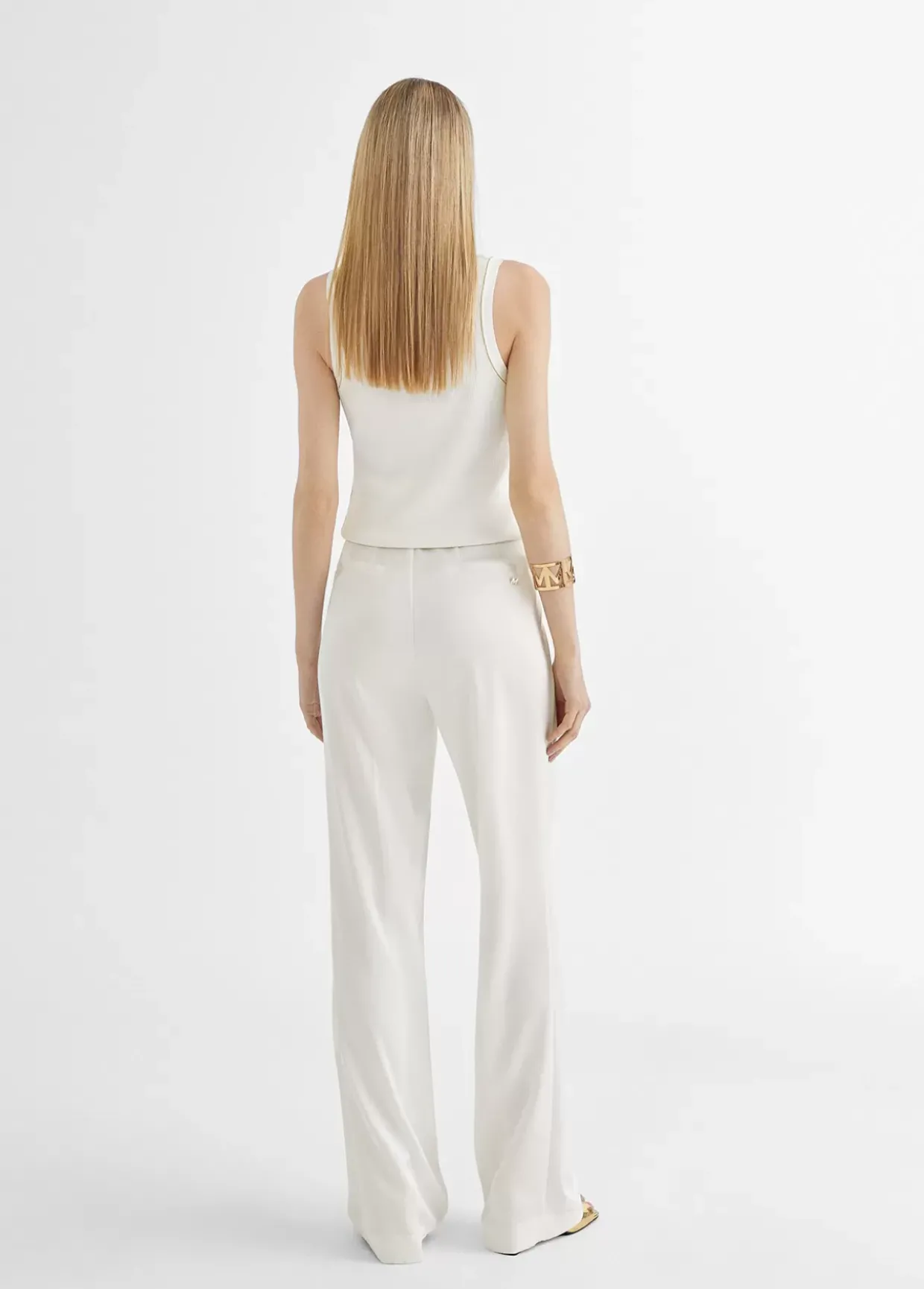 Pantalón recto fluido