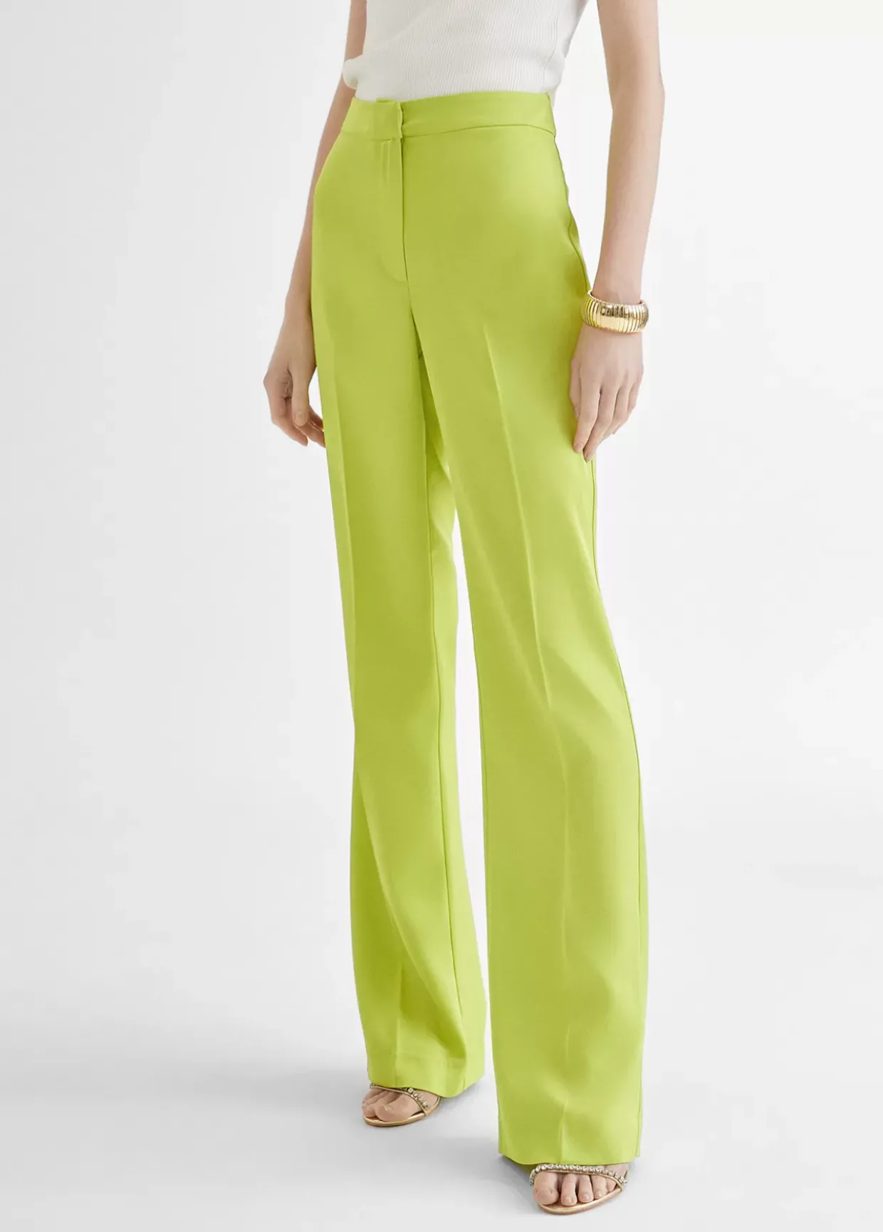 Pantalón recto fluido