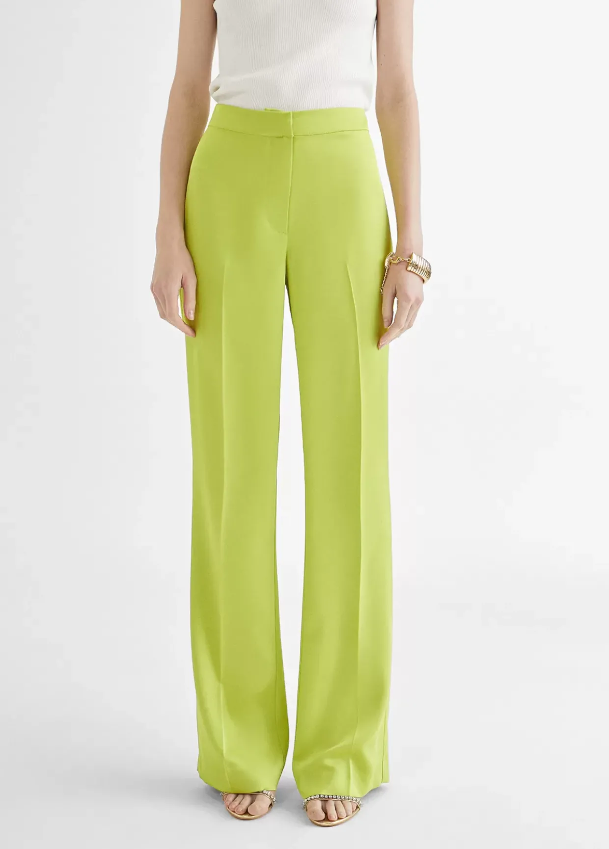 Pantalón recto fluido