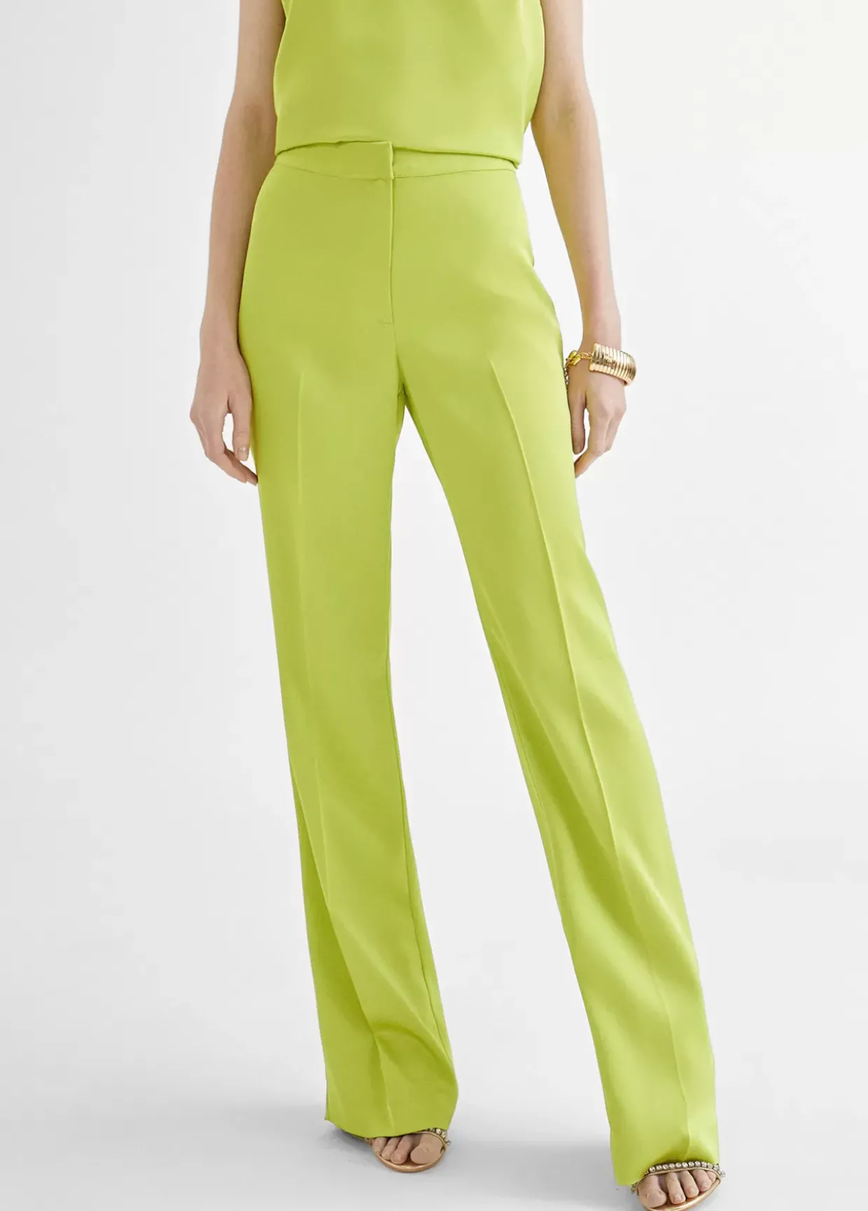 Pantalón recto fluido