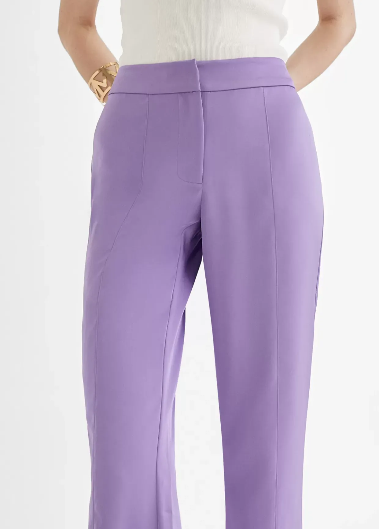 Pantalón recto fluido