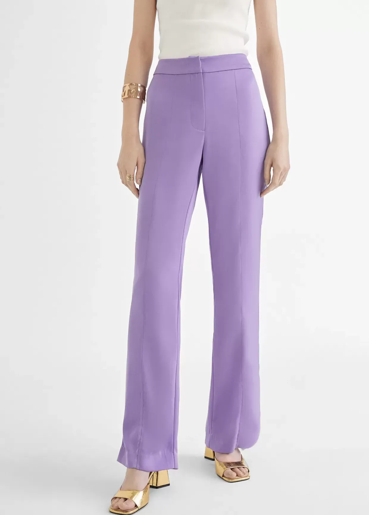 Pantalón recto fluido