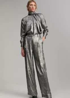 Pantalón recto laminado