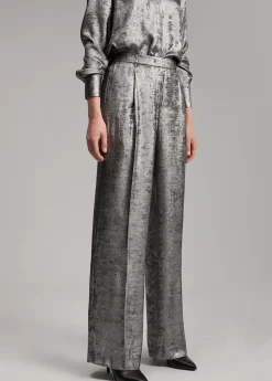 Pantalón recto laminado